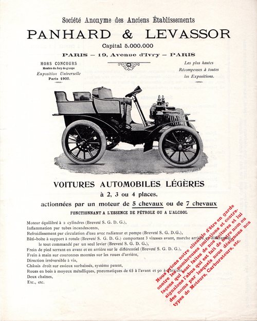 Voitures automobiles à 2, 3 ou 4 places - 5 et 7 ch