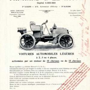 Voitures automobiles à 2, 3 ou 4 places - 10 et 15 ch