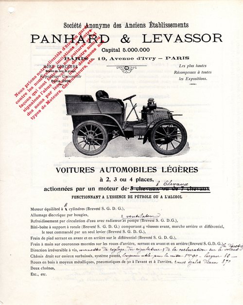 Voitures automobiles à 2, 3 ou 4 places - 8 ch