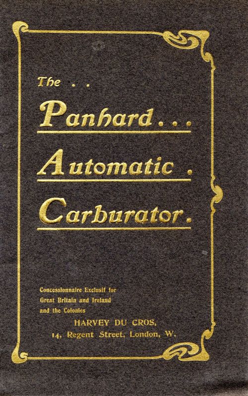 The panhard automatic carburator