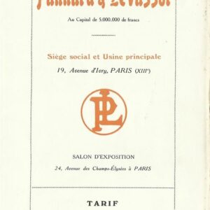 Panhard & levassor - PL Tarif 1912 voitures carrossées