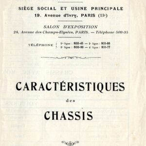 Caractéristiques des chassis