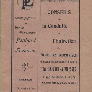 Conseils sur la conduite et l'entretien des véhicules industriels 16 CV 4 vitesses ( SCK4E2-SCI-PCI.2 )