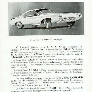 C'est la voiture ... coupé sport Arista rallye