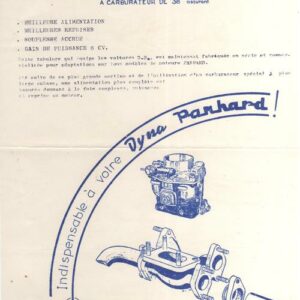 Tubulure E.P.A.F. typemille miles à carburateur 38