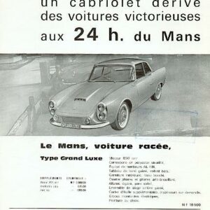Dans la tradition DB ...le mans, voiture racée, type grand luxe