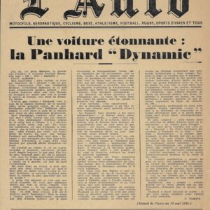 Une voiture étonnante, la Panhard Dynamic