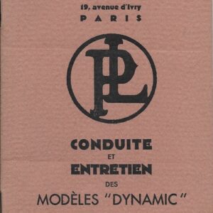 Conduite et entretien des modèles Dynamic 140 et 160