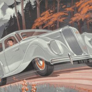 Voiture sur une route de montagne
