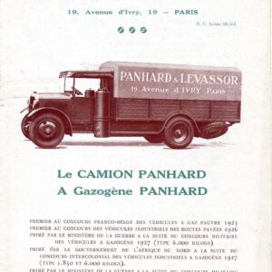 Le camion à gazogène Panhard