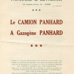 Le camion à gazogène Panhard