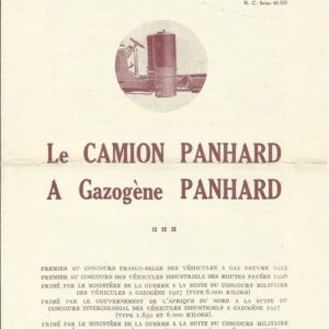 Le camion à gazogène Panhard