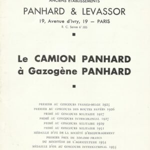 Le camion à gazogène Panhard