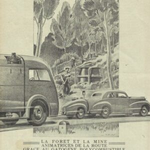 La forêt animatrice de la route française grace au four et aux gazogènes Panhard