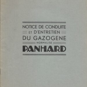 Notice de conduite et d'entretien du gazogène normalisé