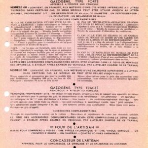 Gazogène type porté