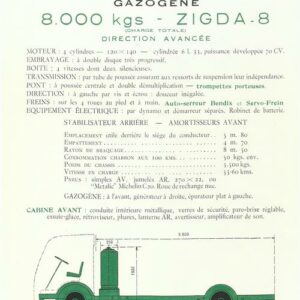 Gazogène 8.000 kgs - ZIGDA 8