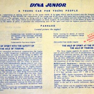 Dyna Junior, a young car for young people