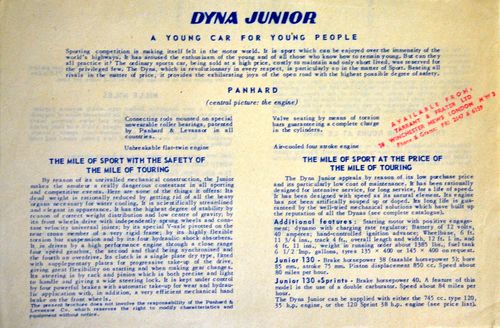 Dyna Junior, a young car for young people