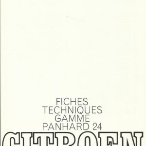 Fiches techniques gamme Panhard 24 Citroën