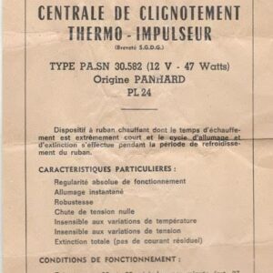 Centrale de clignotement - Thermo impulseur