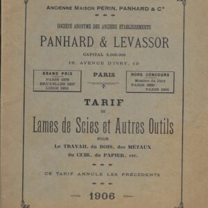 Tarif de lames de scies et autres