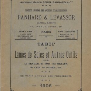 Tarif lames de scies et autres outils