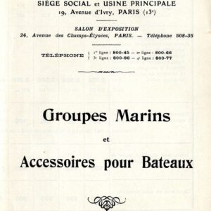 Groupe marins et accessoires pour bateaux
