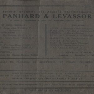Tarif 1930