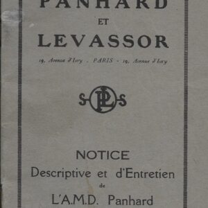 Notice descriptive et d'entretien de l'A.M.D. Panhard