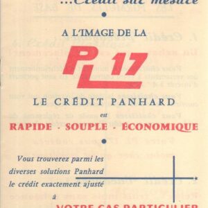 Crédit Panhard, ... crédit sur mesure