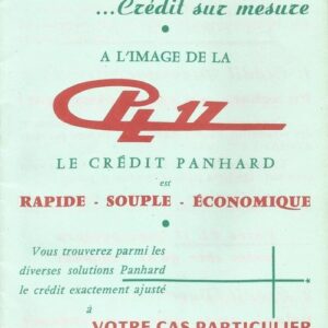 Crédit Panhard, crédit sur mesure