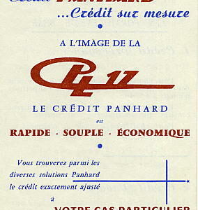 Crédit Panhard, ... crédit sur mesure
