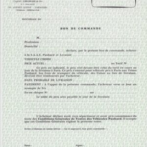 Bon de commande