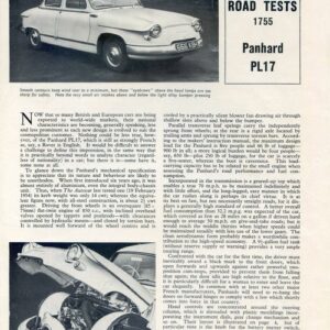 The Auticar Road Test 1755 - Panhard PL17