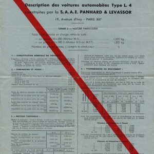 Procés verbal de récéption Type L 4