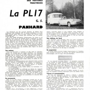 Au banc d'essai des voitures tractrices la PL 17 GS Panhard