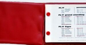 Panhard teintes et garnissages de la PL 17 1961