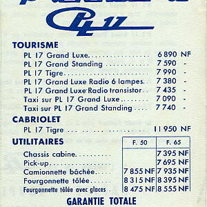 Tarif N° 26