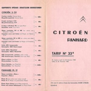 TARIF N° 33 B