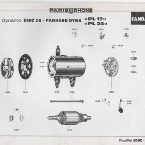 Paris Rhone - Dynamo G10C28  Panhard Dyna PL 17 24