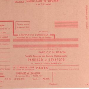 Mandat carte de versement