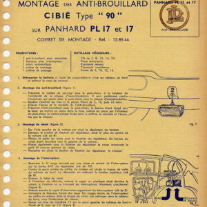 Cibié - montage des anti-brouillard