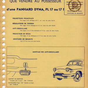 Que vendre à un possesseur d'une Panhard Dyna, PL 17 ou 17