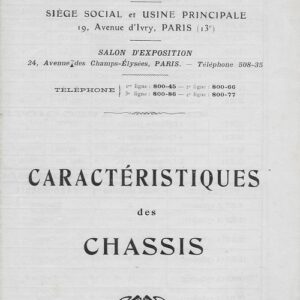 Caractéristiques des chassis