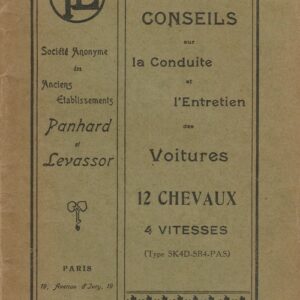 Conseils sur la conduite et l'entretien des voitures 12 CV cardan 4 vitesses ( types SK4D-SB4-PAS )