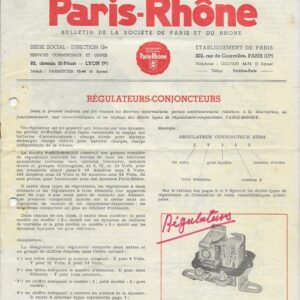 Paris Rhone octobre 54