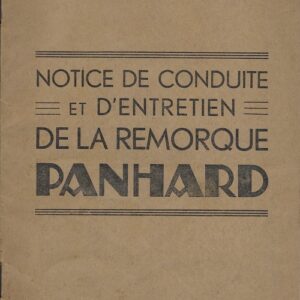 notice de conduite et d'ent. de la remorque panhard