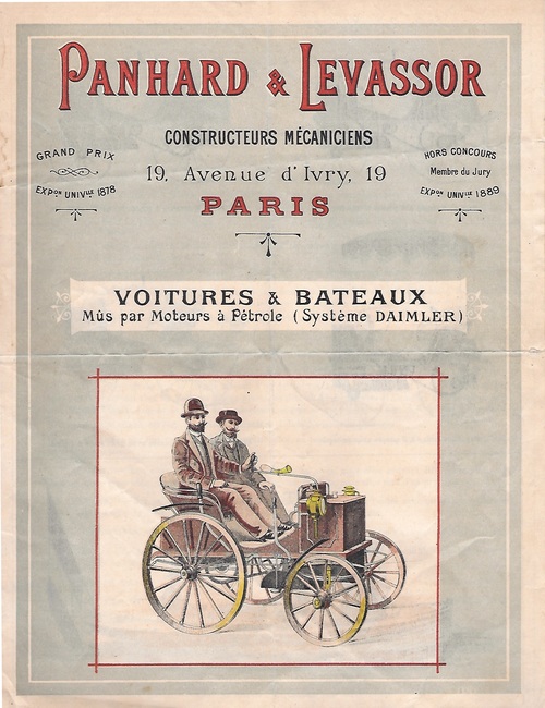 voitures et bateaux mus par moteur à pétrole