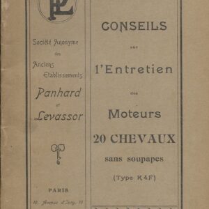 Conseils sur ll'entretien des moteurs 20 CV sans soupapes ( type K4F )